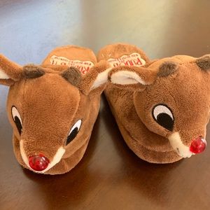 🚨Rudolph the Red Nose Reindeer slippers size 13-1